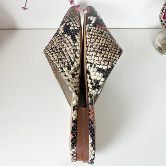 Madewell Remi Mule Snakeskin Embossed Leather Mules Size 8.5‎ - Picture 9 of 11